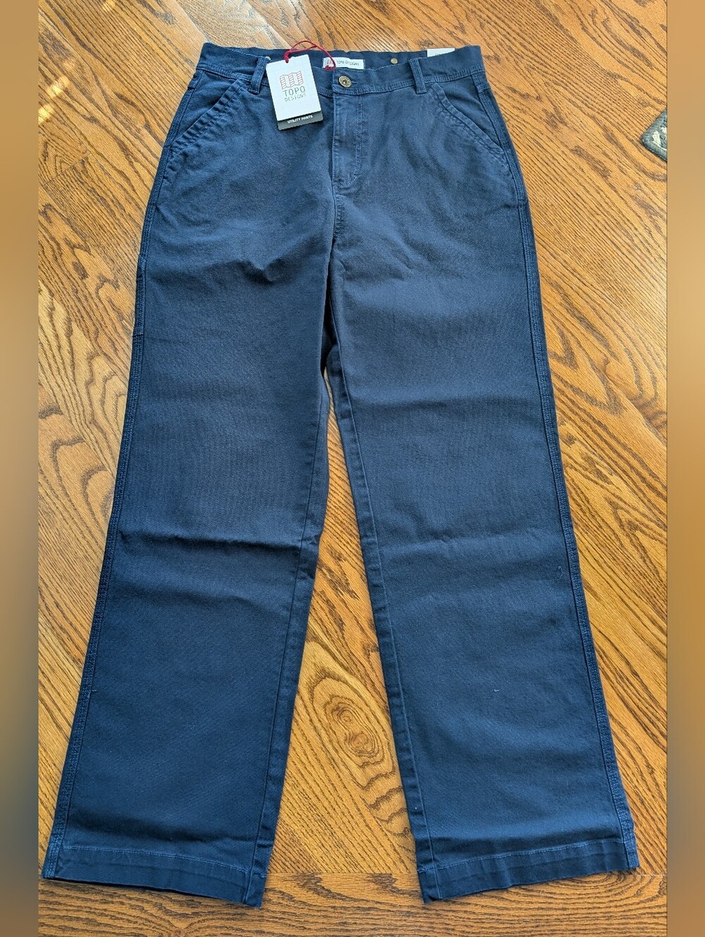 New! Women's Topo Designs Navy Wide Leg Utility Pants Size 30